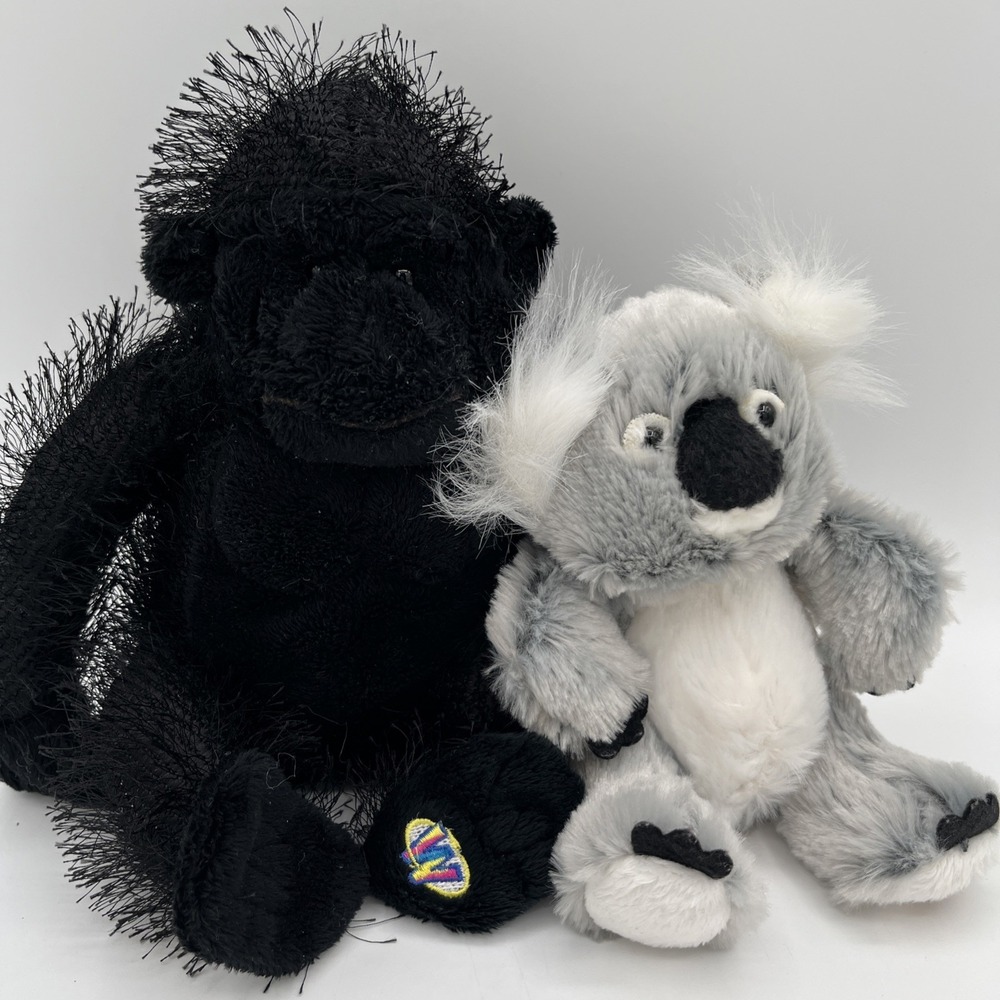 Webkinz Ganz Koala 7" & Gorilla 8" Plush Lot Stuffed Animals Soft Plush Toys